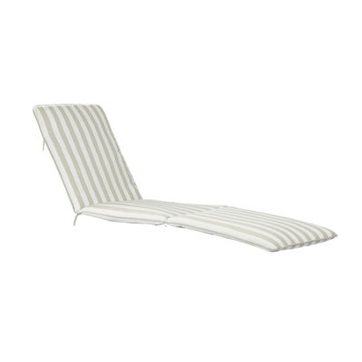 Harbour Housewares Master Sun Lounger Cushion Beige Stripe DIY at B Q