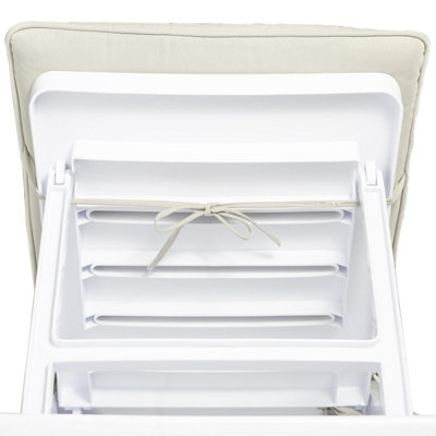 Harbour Housewares - Master Sun Lounger Cushion - Beige - 5