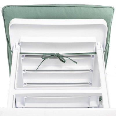 Harbour Housewares - Master Sun Lounger Cushion - Green - 5