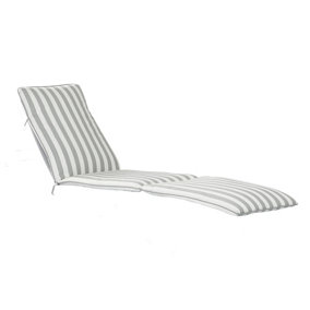 Harbour Housewares - Master Sun Lounger Cushion - Grey Stripe