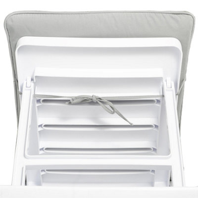 Harbour Housewares - Master Sun Lounger Cushion - Grey - 7