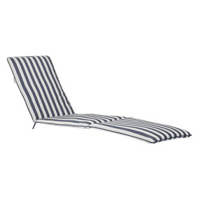 Harbour Housewares - Master Sun Lounger Cushion - Navy Stripe