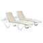 Harbour Housewares - Master Sun Lounger Cushions - Beige Moroccan - Pack of 2