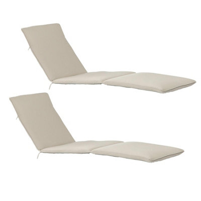 Harbour Housewares - Master Sun Lounger Cushions - Beige - Pack of 2