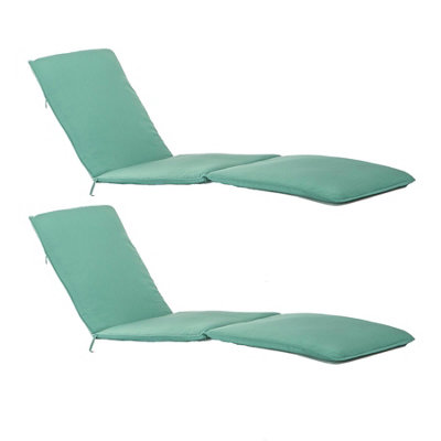 Harbour Housewares Master Sun Lounger Cushions Green Pack of