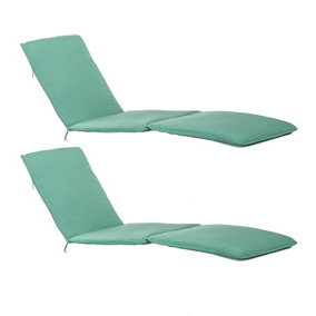 Harbour Housewares - Master Sun Lounger Cushions - Green - Pack of 2