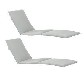 Harbour Housewares - Master Sun Lounger Cushions - Grey - Pack of 2