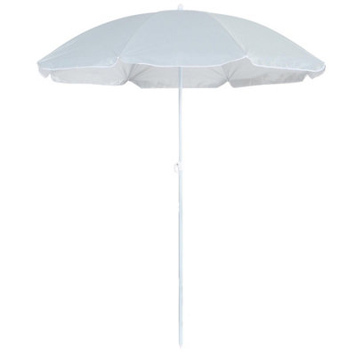 Harbour Housewares - Metal Beach Parasol - 1.74 x 1.93m - Grey