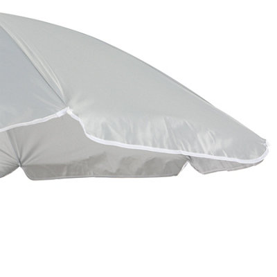 Harbour Housewares - Metal Beach Parasol - 1.74 x 1.93m - Grey - 6