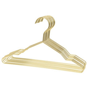 Harbour Housewares Metal Children's Hangers - Gold - Pack of 10