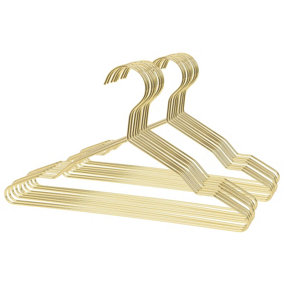 Harbour Housewares Metal Children's Hangers - Gold - Pack of 20