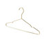 Harbour Housewares Metal Coat Hangers - Gold - Pack of 10