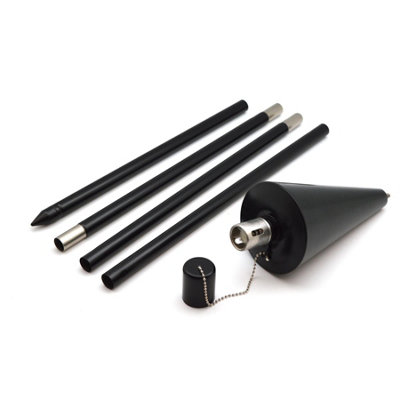 Harbour Housewares - Metal Cone Garden Fire Torches - 146cm - Black - Pack of 2 - 5