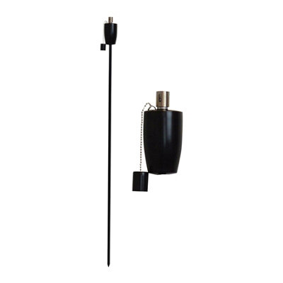 Harbour Housewares - Metal Garden Torch - Barrel - Black