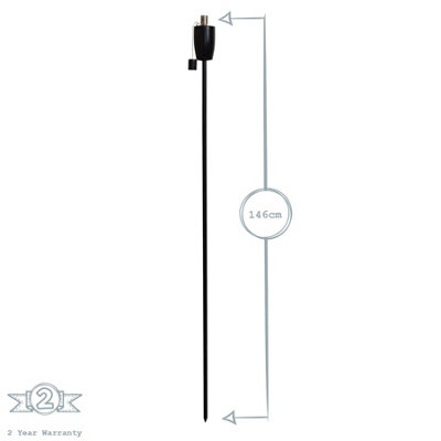 Harbour Housewares - Metal Garden Torch - Barrel - Black - 3
