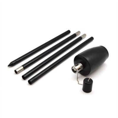 Harbour Housewares - Metal Garden Torch - Barrel - Black - 6