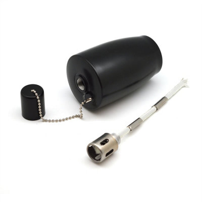 Harbour Housewares - Metal Garden Torch - Barrel - Black - 7