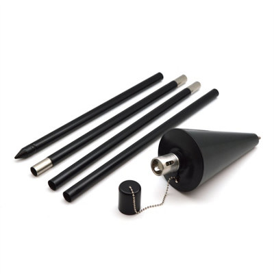 Harbour Housewares - Metal Garden Torch - Cone - Black - 6