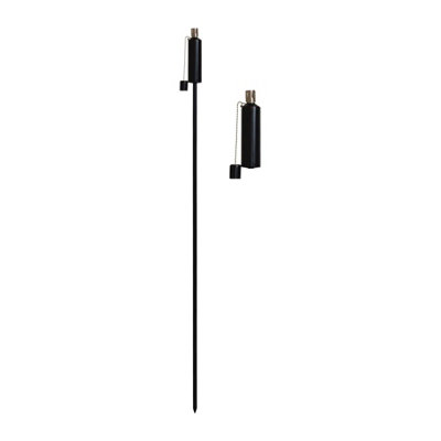 Harbour Housewares - Metal Garden Torch - Cylinder - Black