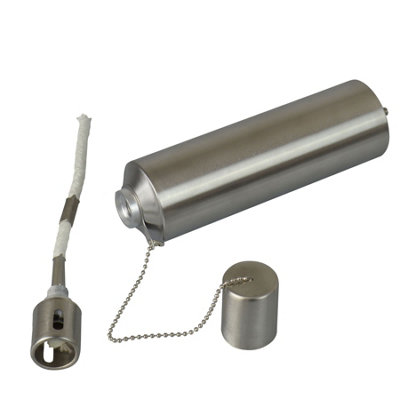 Harbour Housewares - Metal Garden Torches - Cylinder - Silver - Pack of 6 - 7