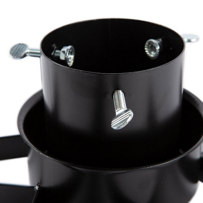 Harbour Housewares - Metal Star Christmas Tree Stand - Black - 4