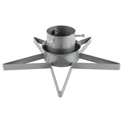 Harbour Housewares - Metal Star Christmas Tree Stand - Silver
