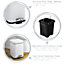 Harbour Housewares - Mismatched Toilet Brush & Bin Set - White