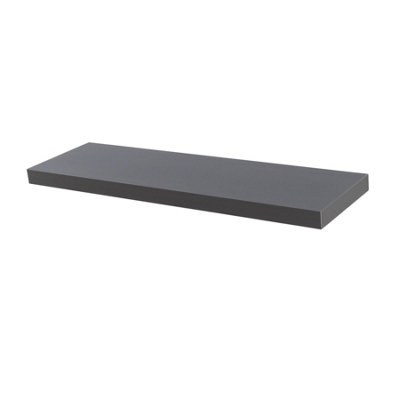 Harbour Housewares Modern Floating Wall Shelf - 100cm - Grey