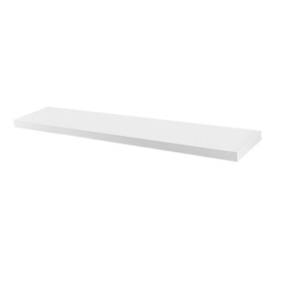 Harbour Housewares - Modern Floating Wall Shelf - 120cm - White | DIY ...