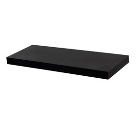 Harbour Housewares - Modern Floating Wall Shelf - 60cm - Black