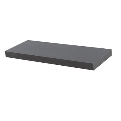 Harbour Housewares Modern Floating Wall Shelf - 60cm - Grey