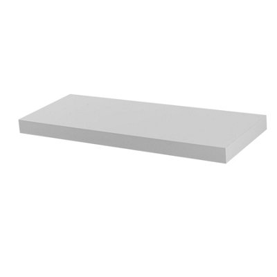 Harbour Housewares Modern Floating Wall Shelf 60cm White DIY at B&Q