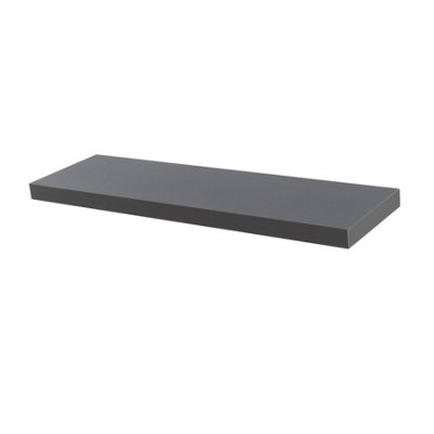 Harbour Housewares Modern Floating Wall Shelf - 80cm - Grey