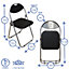 Harbour Housewares - Padded Folding Chair - 44cm - White/White