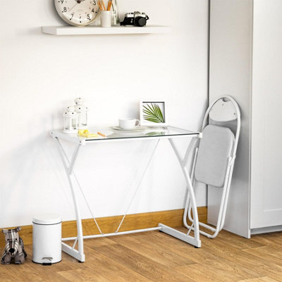 Harbour Housewares - Padded Folding Chair - 44cm - White/White - 6