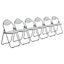 Harbour Housewares - Padded Folding Chairs - 44cm - White/Silver - Pack of 6