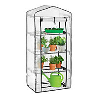 Harbour Housewares Plastic 4 Tier Mini Greenhouse - 3ft x 6ft - White