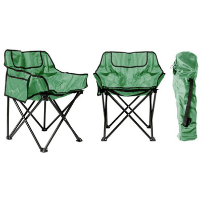 Harbour Housewares Premium Folding Camping Chairs with Pockets & Carry ...