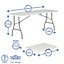 Harbour Housewares - Rectangle Folding Trestle Table - 180cm - White