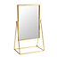Harbour Housewares - Rectangle Makeup Mirror - 22 x 39cm - Gold