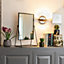 Harbour Housewares - Rectangle Makeup Mirror - 32 x 50cm - Black