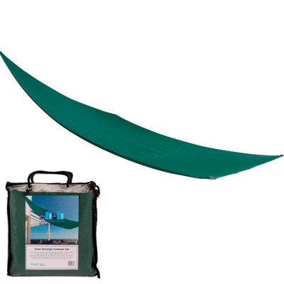 Harbour Housewares Rectangle Shade Sail 2.5 x 3m Green DIY at B&Q