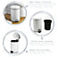 Harbour Housewares - Round Bathroom Pedal Bins - 3 Litre - Matt Blue - Pack of 2