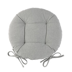 Harbour Housewares - Round Garden Chair Seat Cushion - Grey