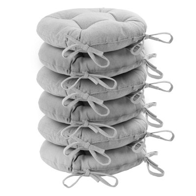 Harbour Housewares Round Garden Chair Seat Cushions Grey Pack Of   Harbour Housewares Round Garden Chair Seat Cushions Grey Pack Of 6~5055512124466 01c MP