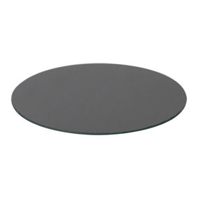 Harbour Housewares - Round Glass Chopping Board - 30cm - Black