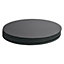 Harbour Housewares - Round Glass Placemats - 30cm - Black - Pack of 6