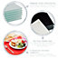 Harbour Housewares - Round Glass Placemats - 30cm - Black - Pack of 6