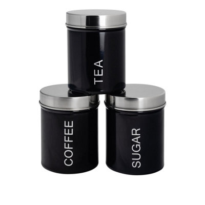 Set De 4 Boîtes De Rangement Cuisine Vintage – Métal Gris, Dimensions Variées, Neuf