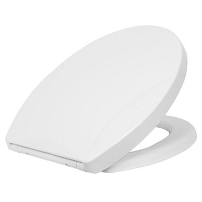 Harbour Housewares Round Soft Close Toilet Seat - White